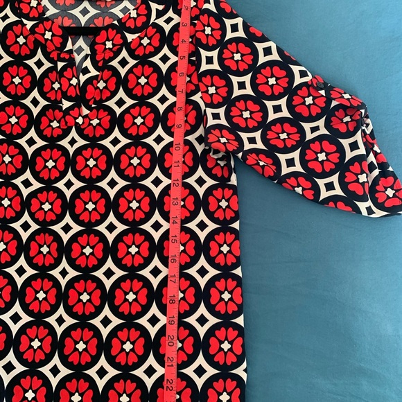 Small Retro Red Floral Blouse from Freeway - Picture 3 of 6